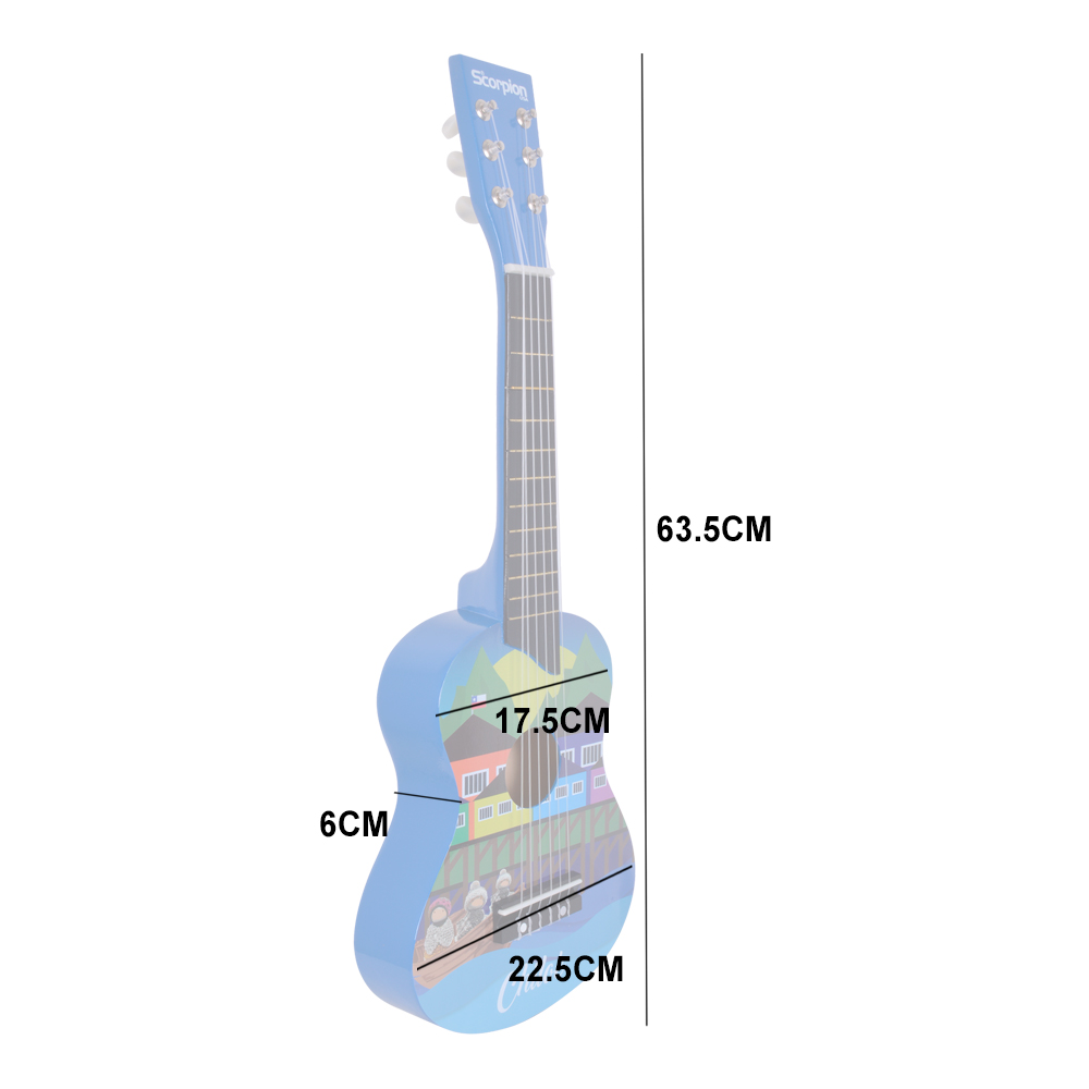 GUITARRA NIÑO 25 PULGADAS MOD.CHILOE COLOR AZUL SCORPION - 3
