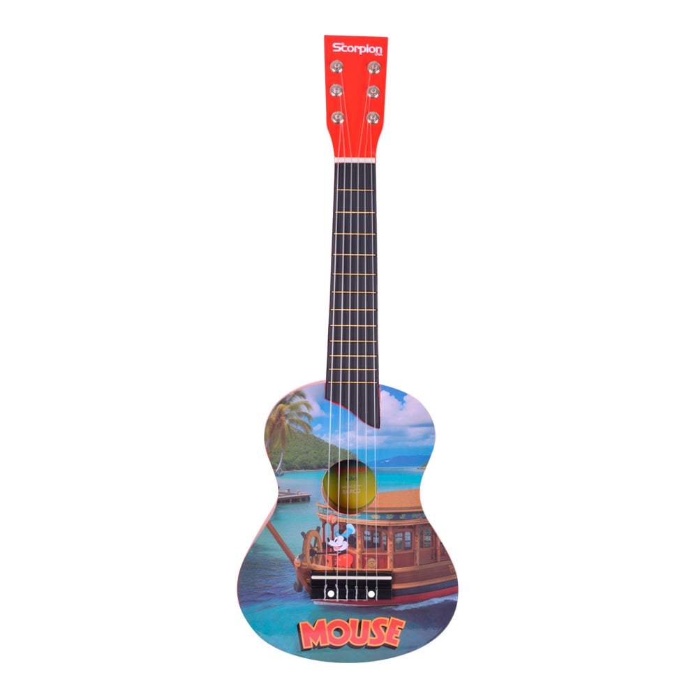 GUITARRA NIÑO 25 PULGADAS MOD.BARCO COLOR ROJA SCORPION - 1