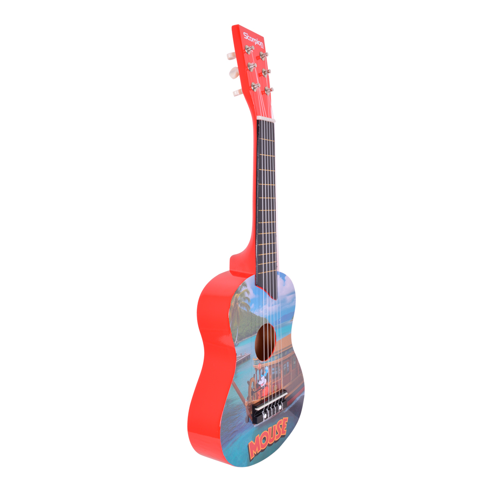 GUITARRA NIÑO 25 PULGADAS MOD.BARCO COLOR ROJA SCORPION - 2