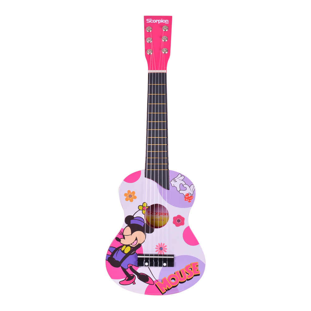 GUITARRA NIÑA 25 PULGADAS MOD.RATONCITA COLOR ROSA SCORPION - 1