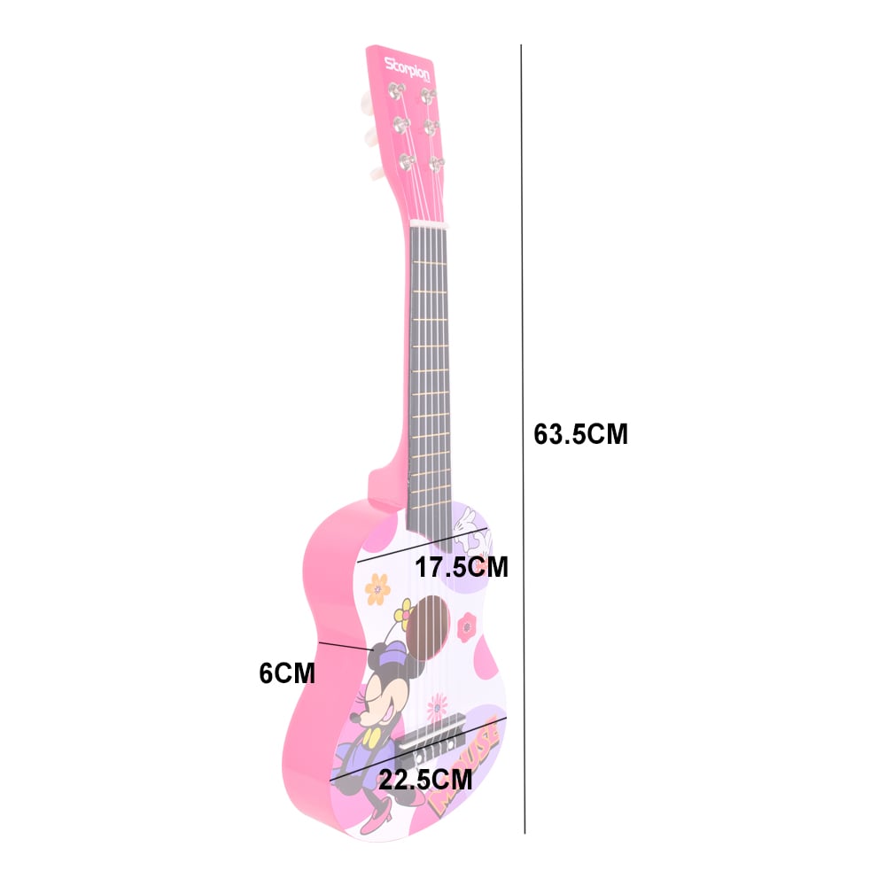 GUITARRA NIÑA 25 PULGADAS MOD.RATONCITA COLOR ROSA SCORPION - 3