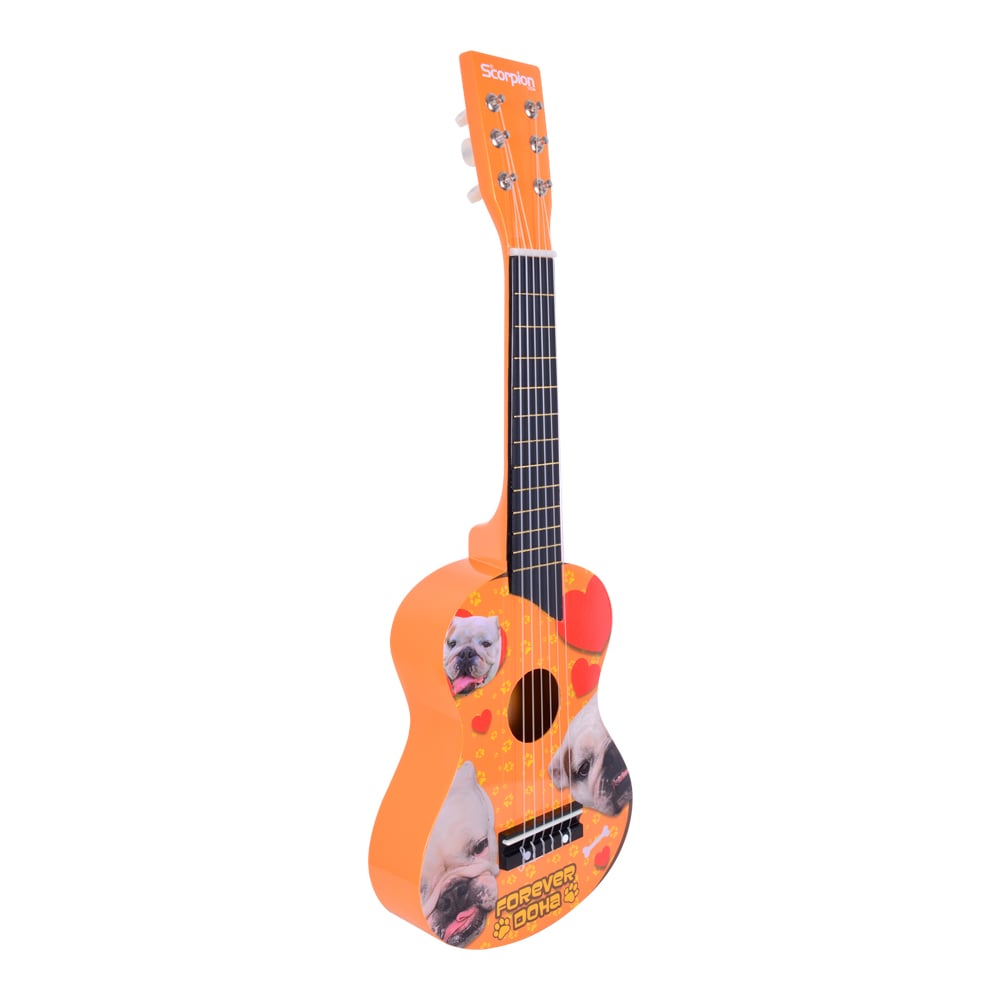 GUITARRA NIÑO 25 PULGADAS MOD .BULLDOG COLOR AMARILLO SCORPION - 2