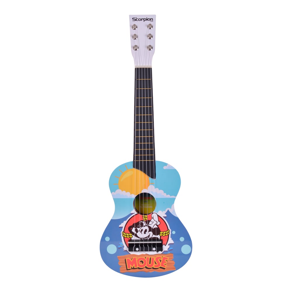 GUITARRA NIÑO 25 PULGADAS MOD.SALVAVIDAS COLOR BLANCO SCORPION - 1
