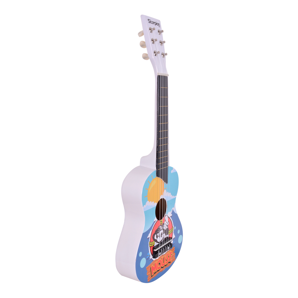 GUITARRA NIÑO 25 PULGADAS MOD.SALVAVIDAS COLOR BLANCO SCORPION - 2