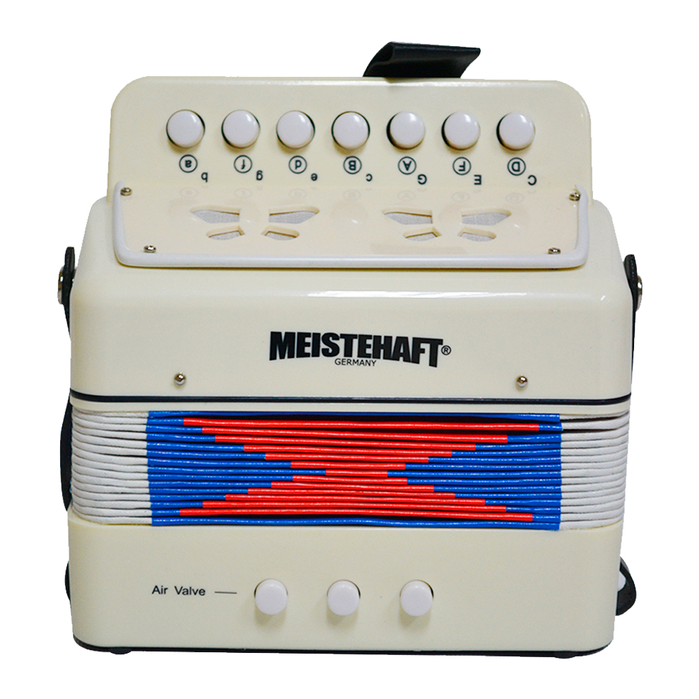 ACORDEON NIÑO 2 BAJOS BLANCO MT-2018 MEISTEHAFT - 1