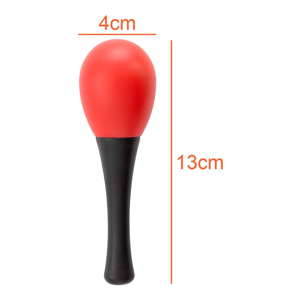 PAR DE SONORAS MARACAS PARA NIÑOS 3X4 COLOR ROJO RMX SRK-134 - 3