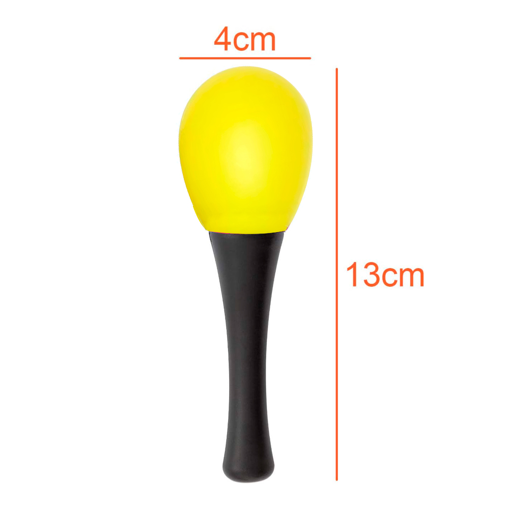 PAR DE SONORAS MARACAS PARA NIÑOS 3X4 COLOR AMARILLO RMX SRK-134 - 3