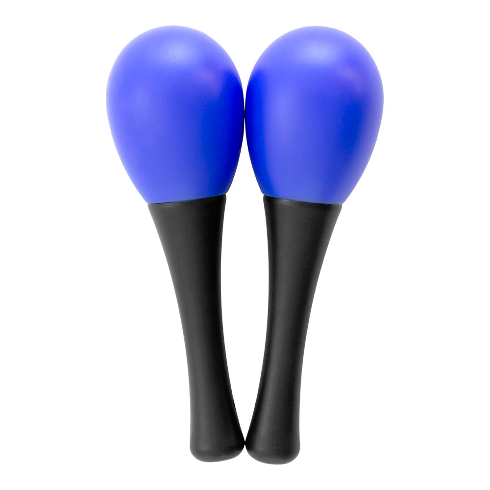 PAR DE SONORAS MARACAS PARA NIÑOS 3X4 COLOR AZUL RMX SRK-134 - 1
