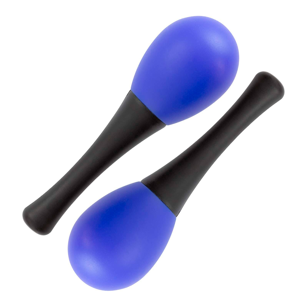PAR DE SONORAS MARACAS PARA NIÑOS 3X4 COLOR AZUL RMX SRK-134 - 2