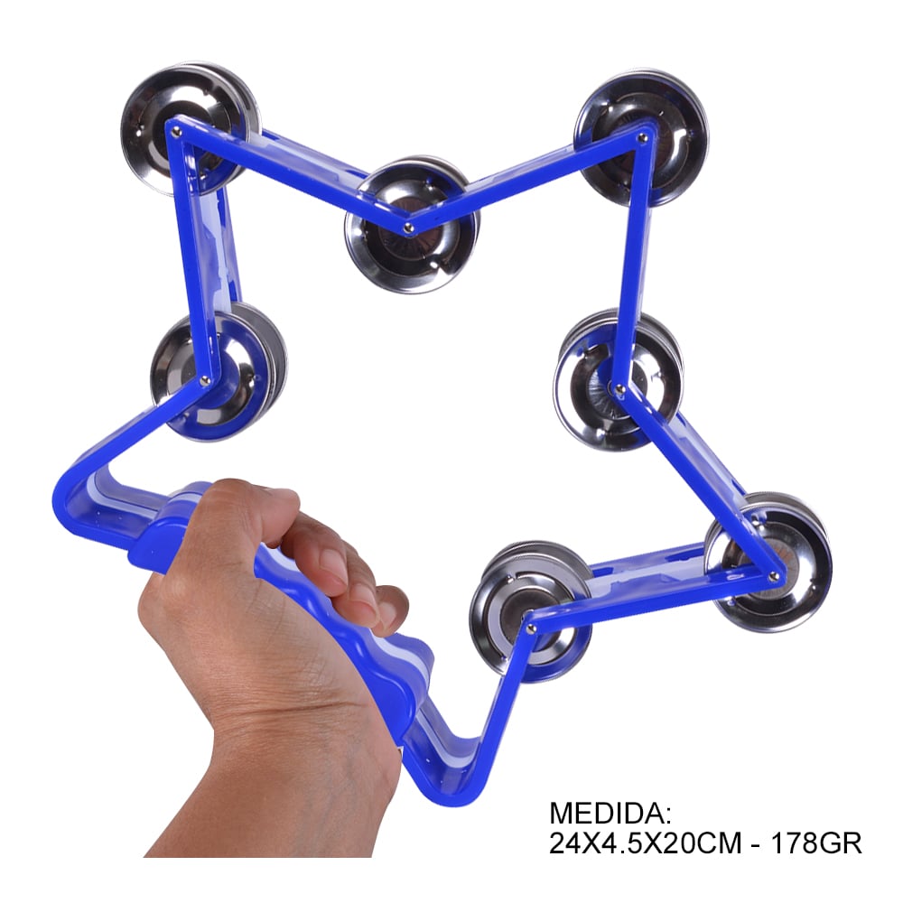 PANDERO FORMA DE ESTRELLA AZUL TR-10 RMX - 3