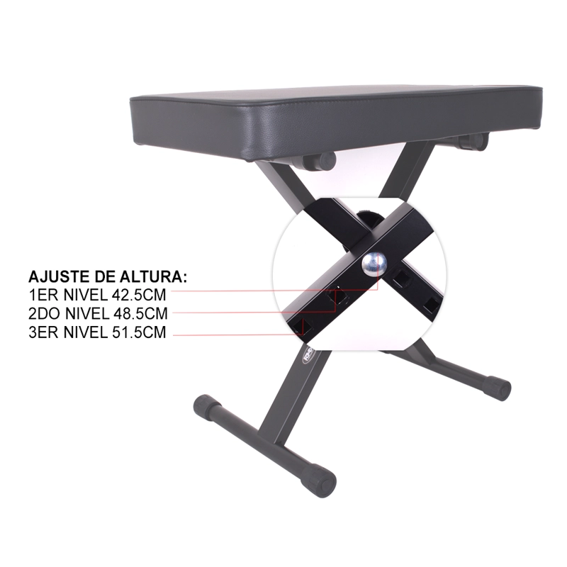 PISO PARA TECLADO PLEGABLE ALTURA AJUSTABLE MOD.RT6-22R RMX - 3