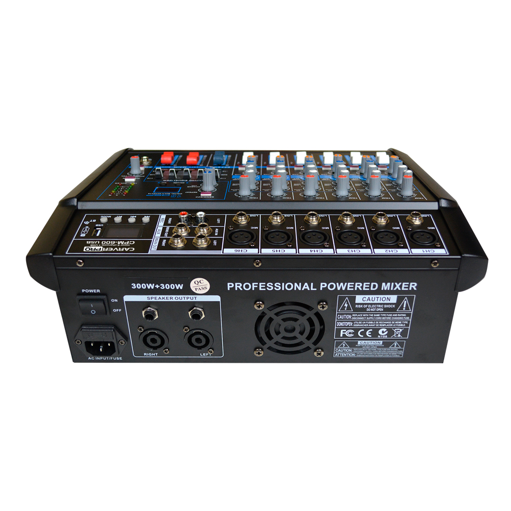 CONSOLA POWER MIXER 6CH BLUETOOTH CARVERPRO CPM-600 - 3