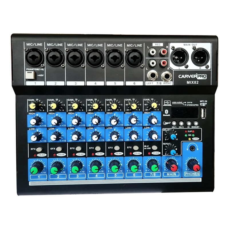 KIT DE AMPLIFICACION MIXER 8 CANALES + 2 CAJAS ACTIVAS CARVERPRO 415-BT - 2