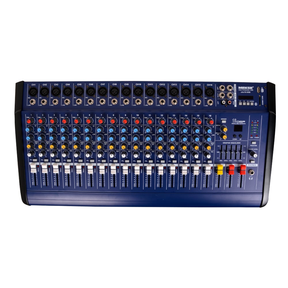 CONSOLA POWER MIXER 16CH BLUETOOTH+ USB UKS-16USB MEKSE - 1