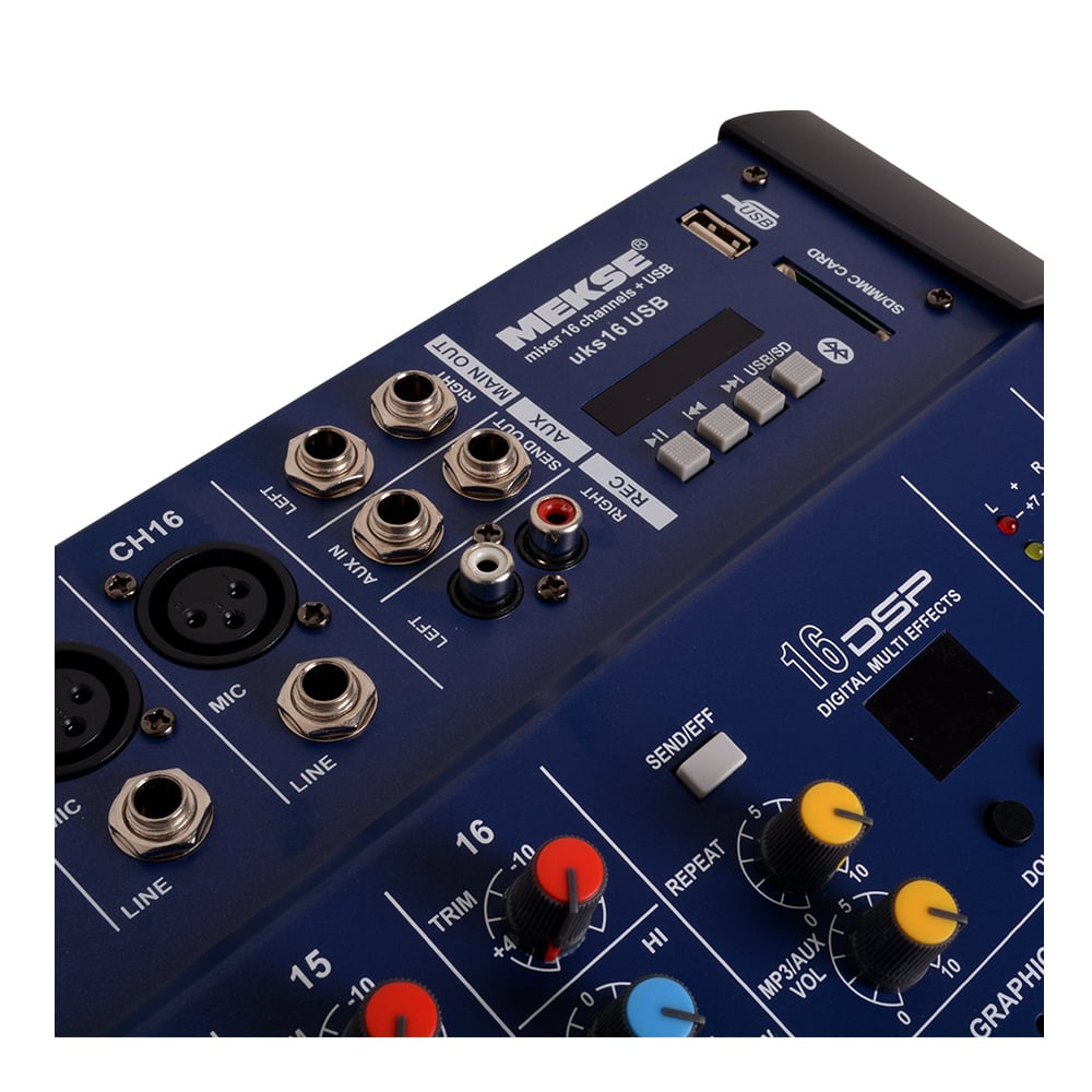 CONSOLA POWER MIXER 16CH BLUETOOTH+ USB UKS-16USB MEKSE - 4