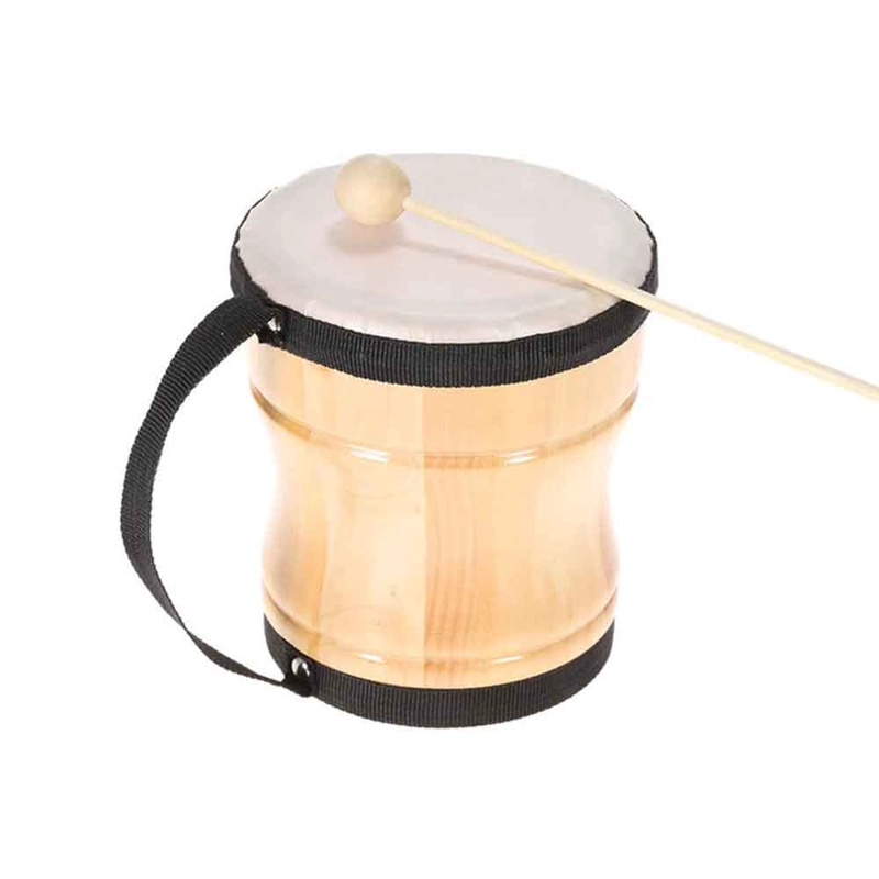 TAMBOR DE MADERA INFANTIL CON MAZO MOD.KD-6 - 1