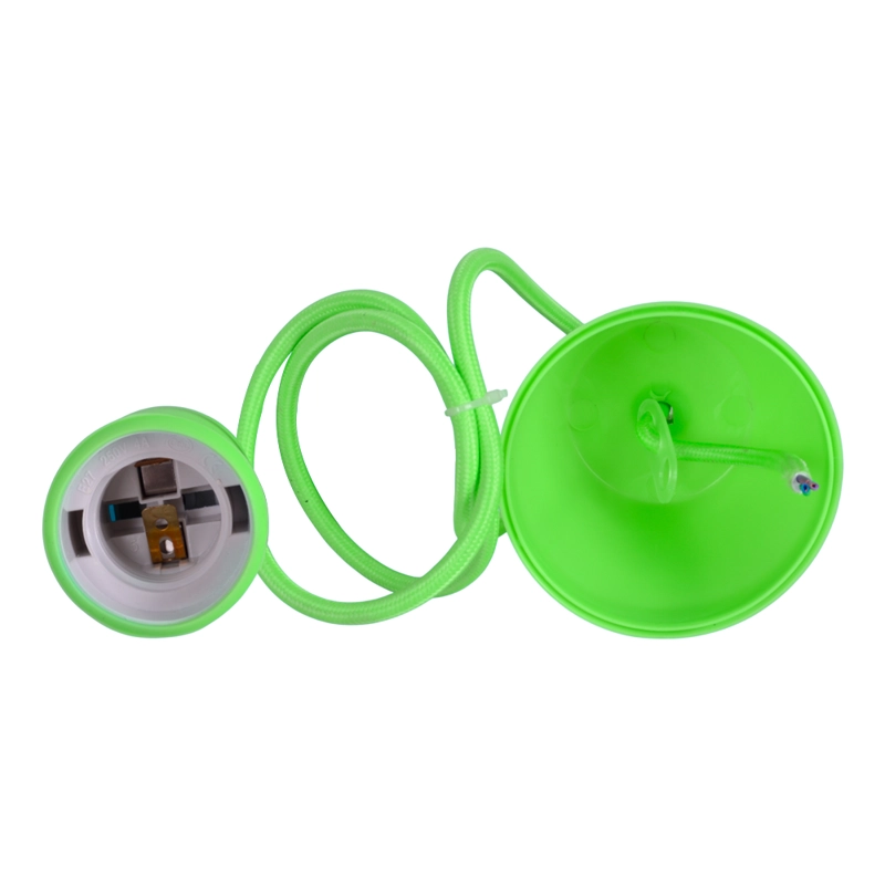 SOQUETE LAMPARA COLGANTE GOMA E-27 COLOR VERDE 1MT NAGASHI - 2
