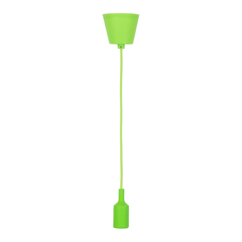 SOQUETE LAMPARA COLGANTE GOMA E-27 COLOR VERDE 1MT NAGASHI - 4