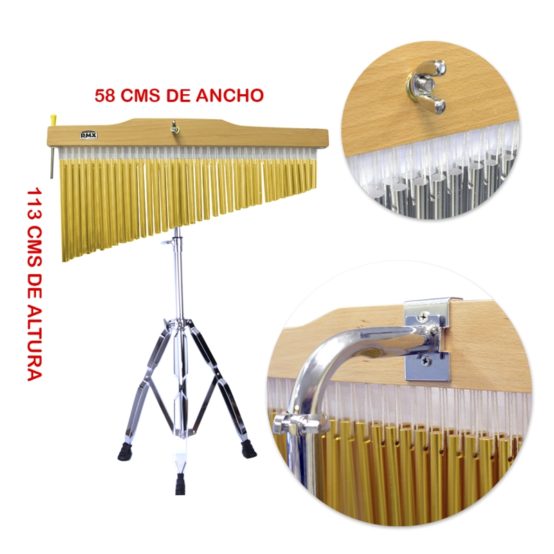 CHIME 72 NOTAS COLOR BRONCE CON ATRIL FL-72 D/B RMX - 2
