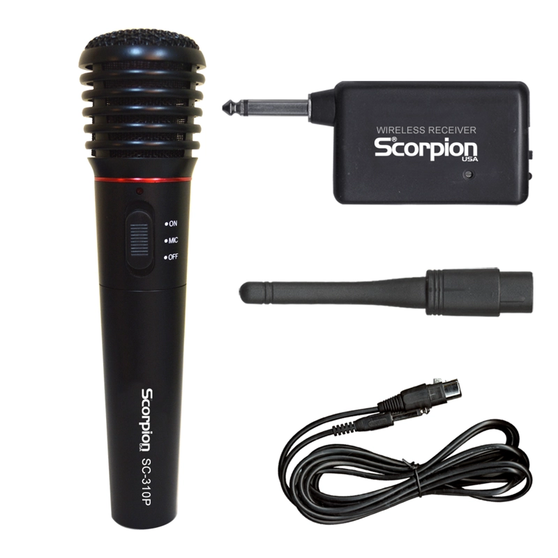MICROFONO PLASTICO ALAMBRICO E INALAMBRICO SC-310P SCORPION - 2