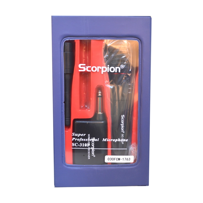 MICROFONO PLASTICO ALAMBRICO E INALAMBRICO SC-310P SCORPION - 3