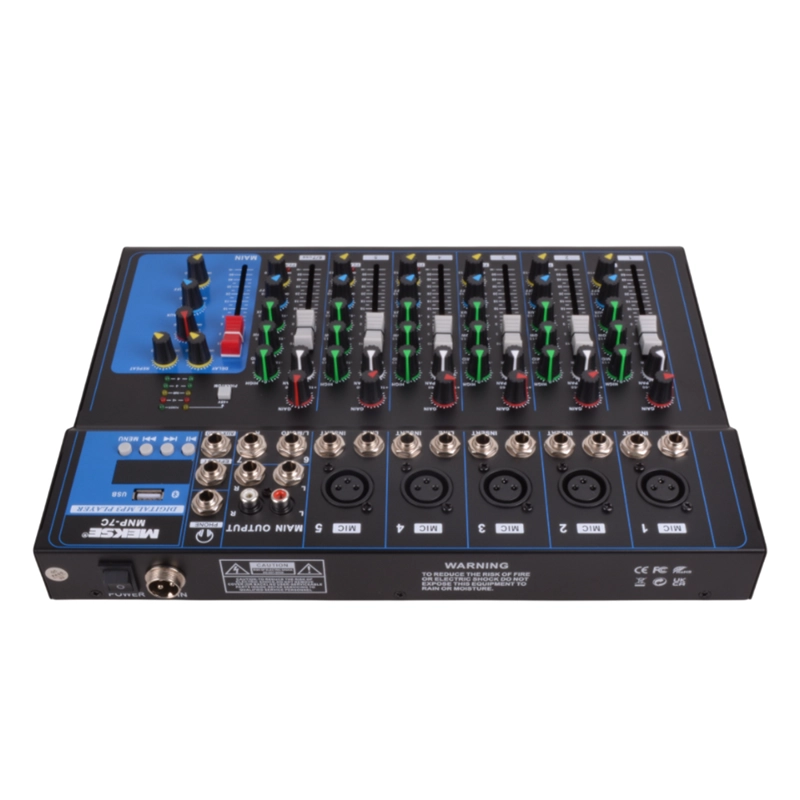 MIXER PASIVO BLUETOOTH USB 5+2 (7CANALES) MEKSE MNP-7C - 3