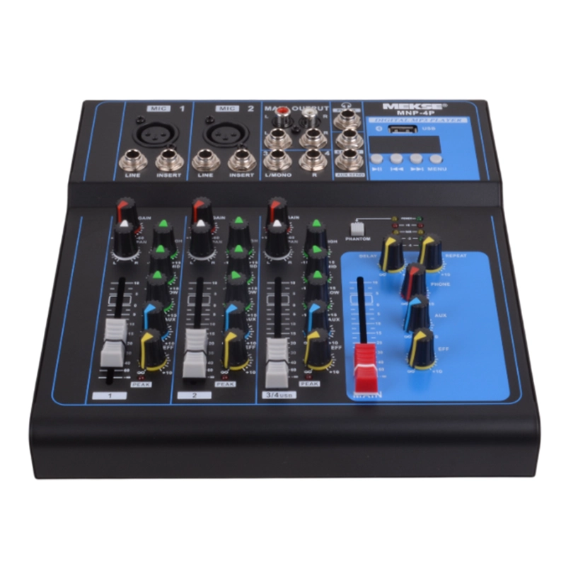 MIXER PASIVO BLUETOOTH USB 2+2 (4CANALES) MEKSE MNP-4P - 3