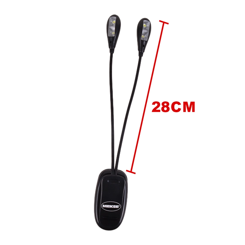LAMPARA DOBLE 4 LEDS PARA ATRIL PARTITURA MKLED-445 MEKSE - 1