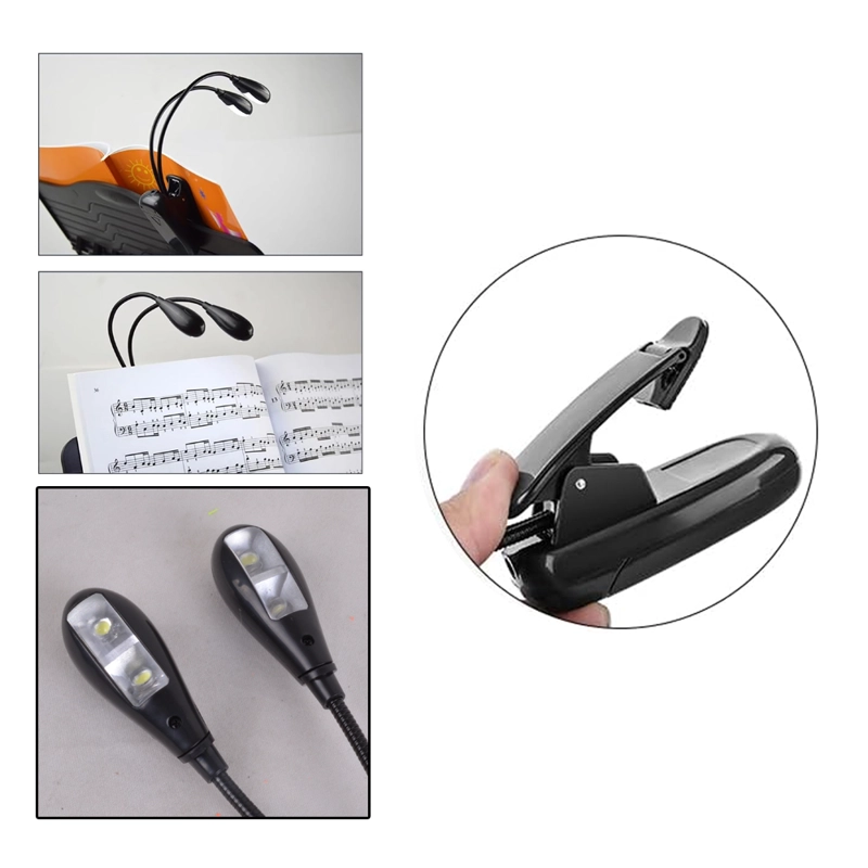 LAMPARA DOBLE 4 LEDS PARA ATRIL PARTITURA MKLED-445 MEKSE - 4