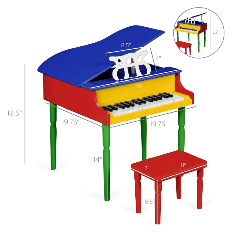 PIANO INFANTIL DE COLA 30N MULTICOLOR PDT-50/MC SCORPION - 4