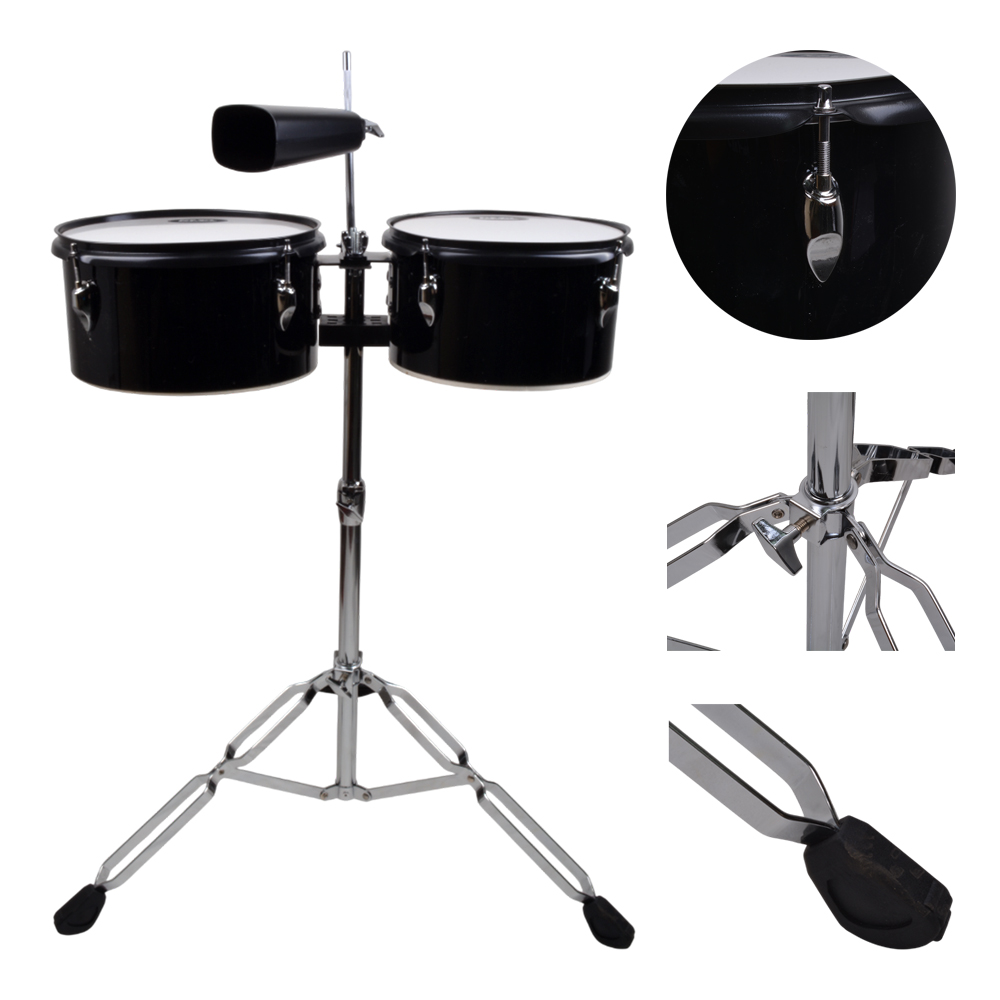 TIMBALETA DE MADERA 10' + 11' NEGRA XRD-1011BK RMX - 4