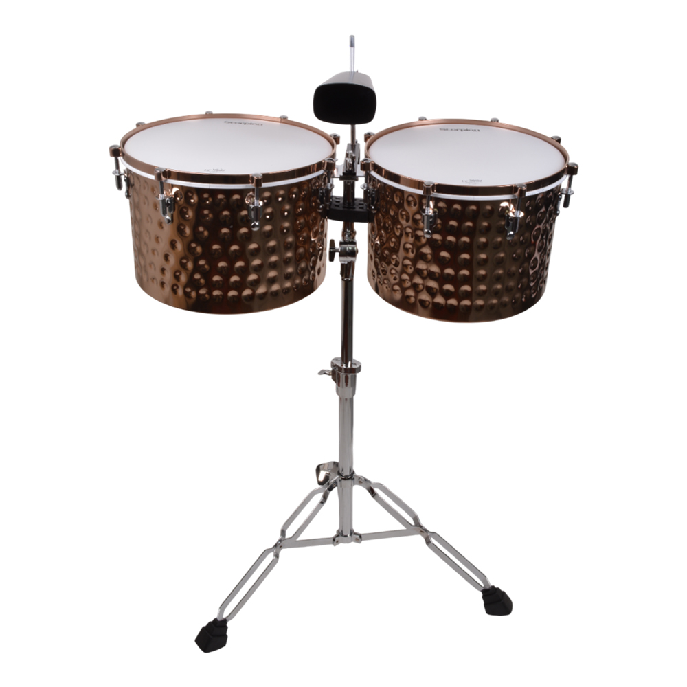 TIMBALES HQ 15+14 CON CENCERRO GOLDEN MART DR-2GL SCORPION - 1