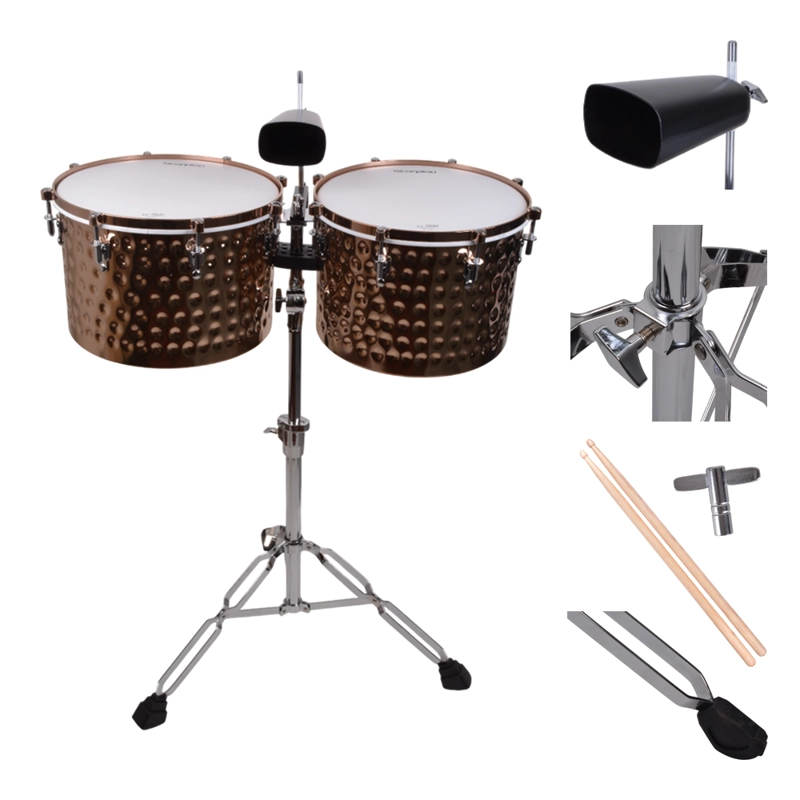 TIMBALES HQ 15+14 CON CENCERRO GOLDEN MART DR-2GL SCORPION - 3