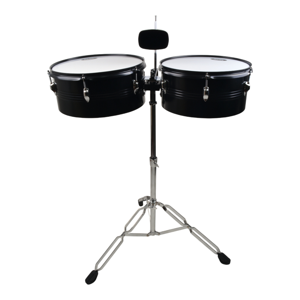 TIMBALETA 13+14 NEGRA INCLUYE CENCERRO Y ATRIL XRD-1314BK RMX - 1