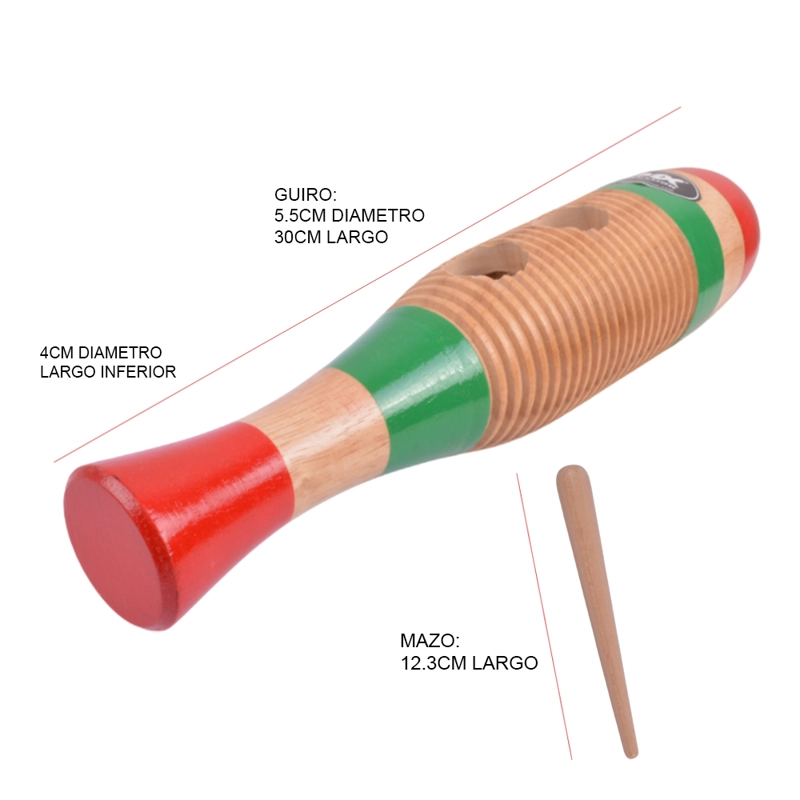 GUIRO DE MADERA TIPO PESCADO MOD.RE-29 RMX - 3