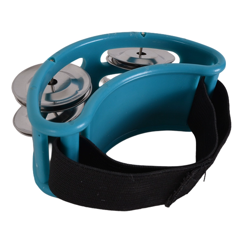 PANDERO PIE 4 SONAJAS ELASTICADO AZUL STK-1200 SCORPION - 2