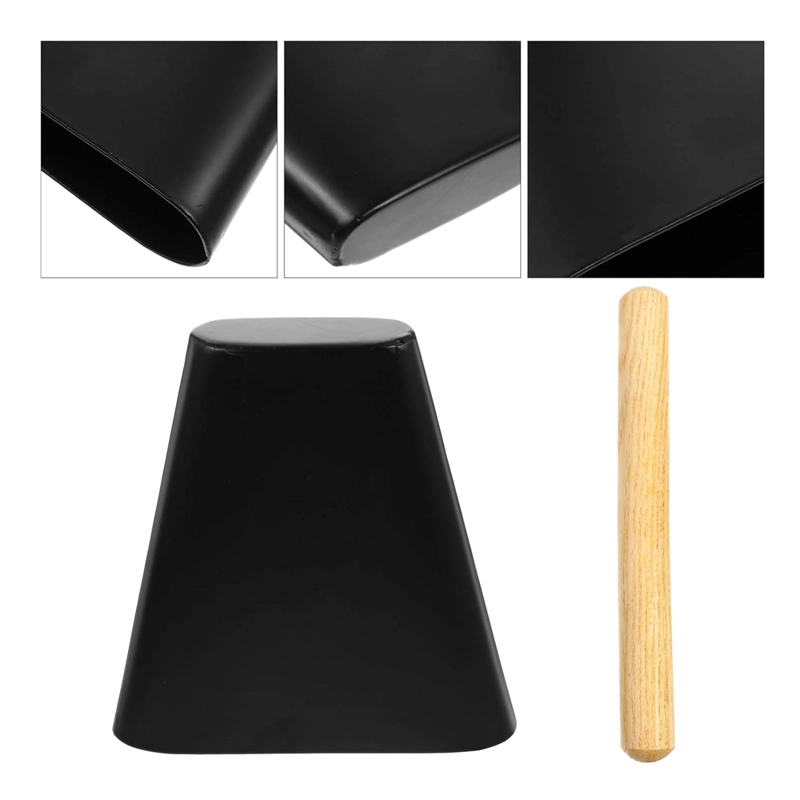 CENCERRO DE MANO 7 PULGADAS NEGRO CON BAQUETA RMX BHND-7B - 3