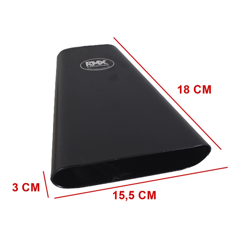CENCERRO DE MANO 7 PULGADAS NEGRO CON BAQUETA RMX BHND-7B - 5
