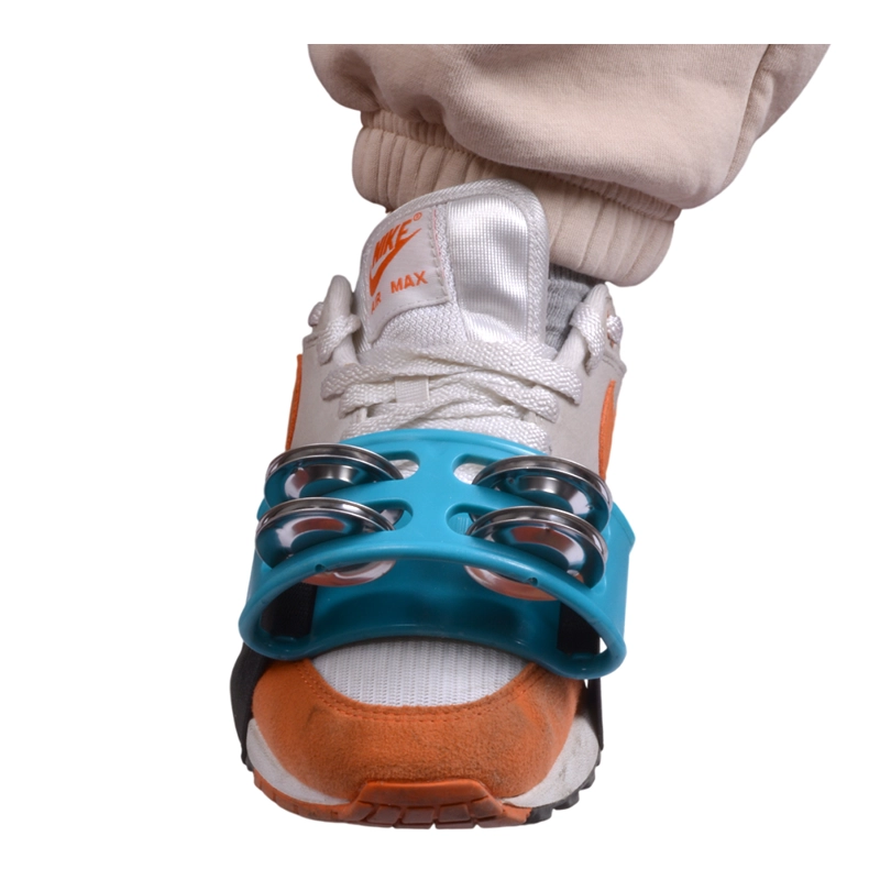 PANDERO PIE 4 SONAJAS ELASTICADO AZUL TR-12 RMX - 4