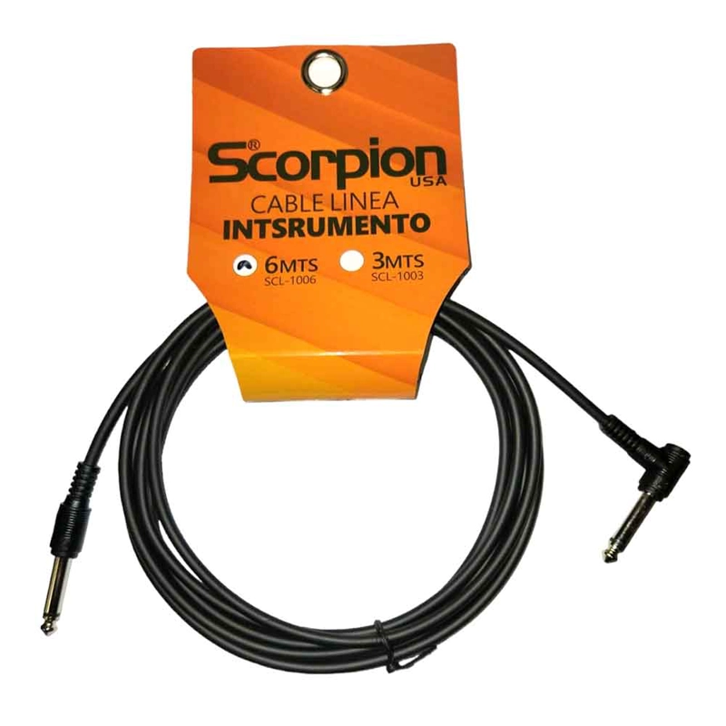 CABLE DE LINEA PARA INSTRUMENTO 6 METROS SCORPION SCL-1006 - 1