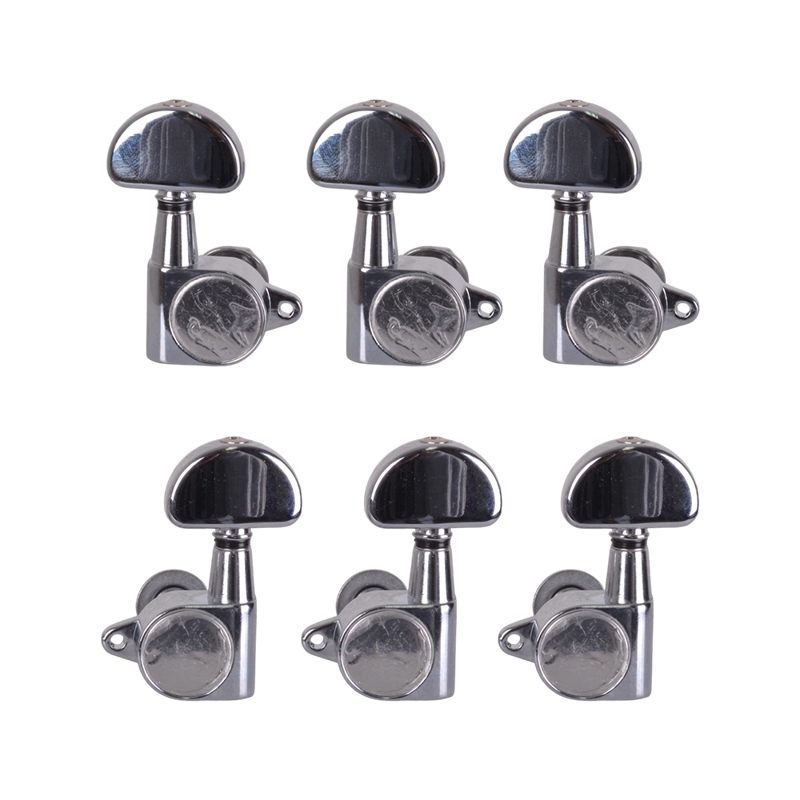 SET 6 CLAVIJEROS PARA GUITARRA ACUSTICA 3+3 CROMADO MOD.6803 SCORPION - 1