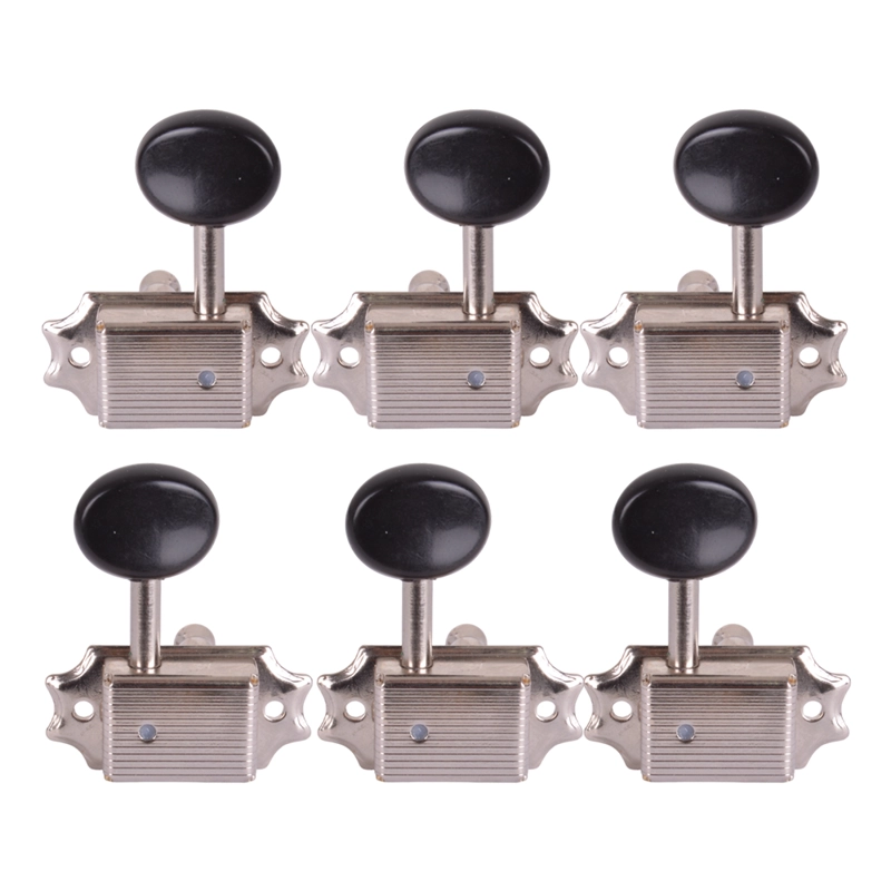 SET 6 CLAVIJEROS PARA GUITARRA ACUSTICA 3+3 CROMADO MOD.7034 SCORPION - 1