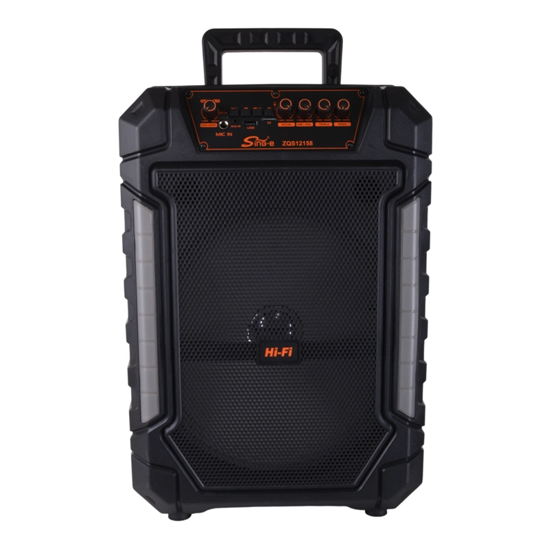 PARLANTE PORTATIL 12' BT/MP3/FM/LED MIC SING-E ZQS12158 - 1