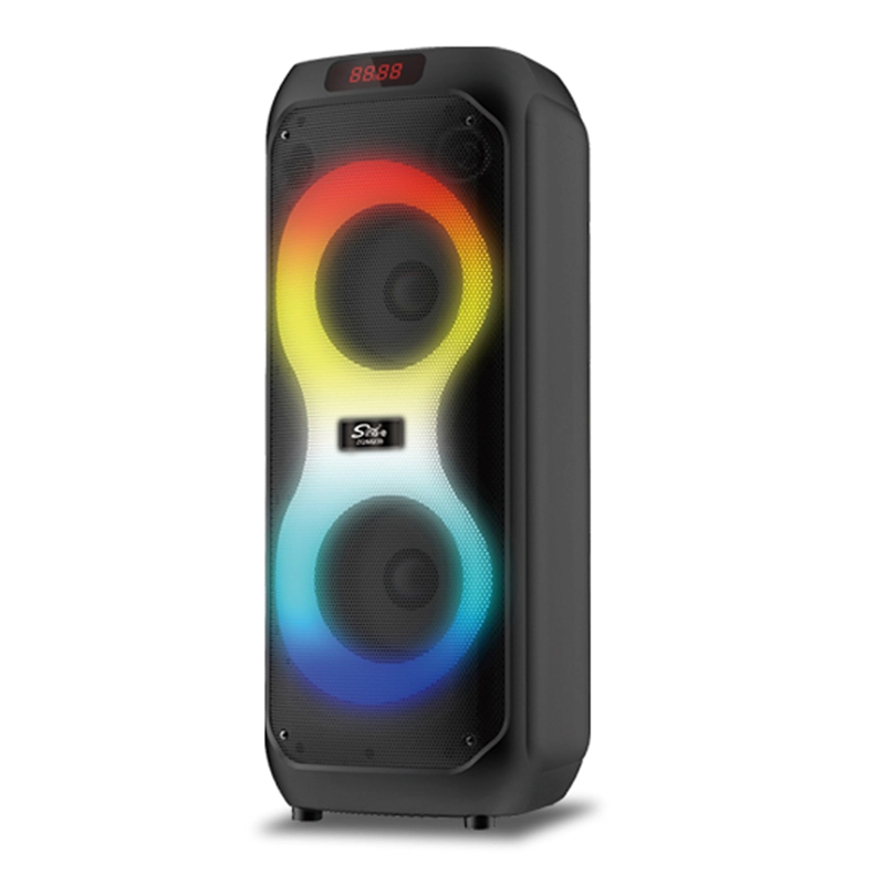 PARLANTE PORTATIL 2X8' 25W LEDS, MIC, BT SING-E ZQS8239 - 1