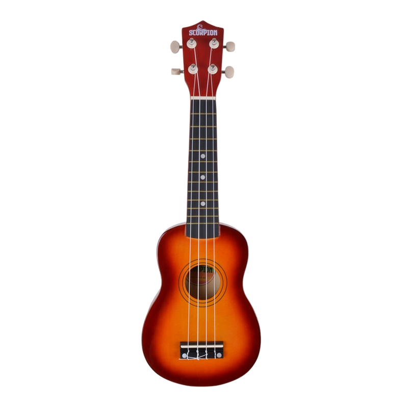 UKELELE SOPRANO 21 SUNBURST CON FUNDA UKS-21-SS SCORPION - 1