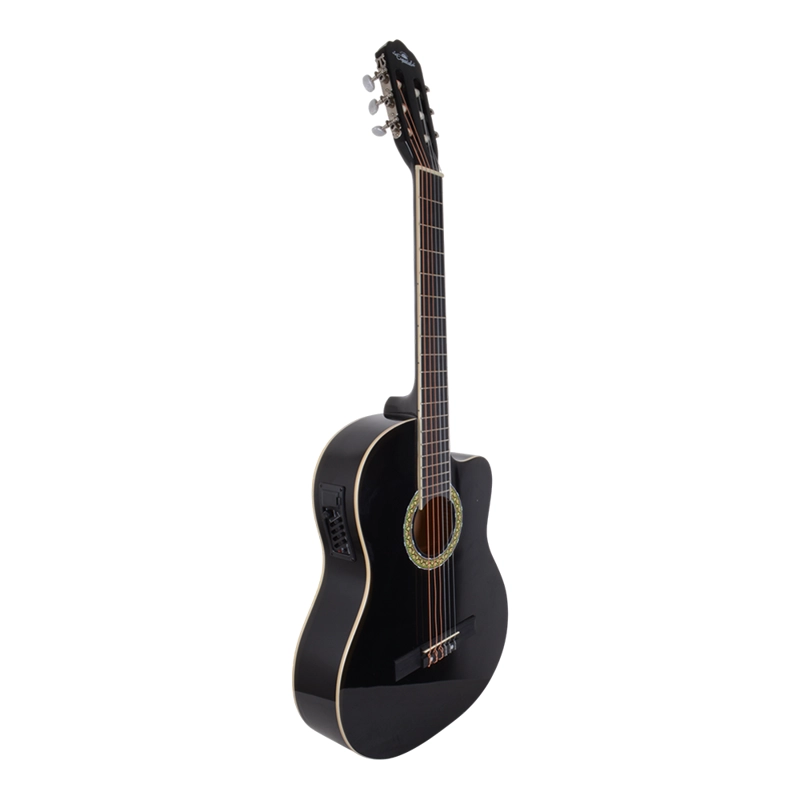 GUITARRA ELECTROACUSTICA CUTAWAY NEGRA 39 CON FUNDA CXWN-339 LA ESPAÑOLA - 2