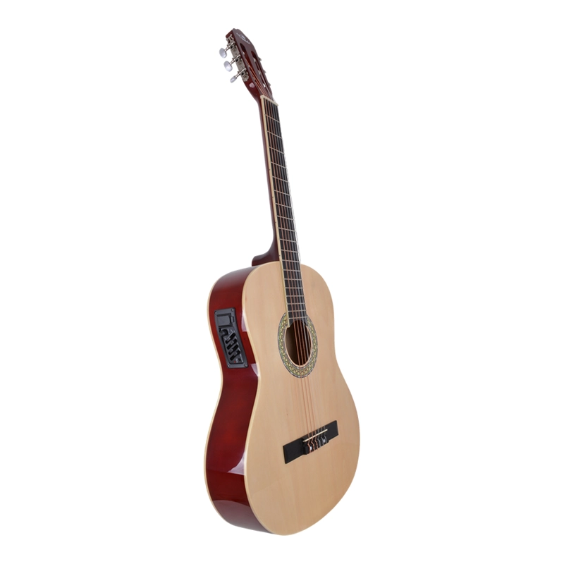 GUITARRA CLASICA ELECTROACUSTICA NATURAL 39 CON FUNDA CN-539 LA ESPAÑOLA - 2