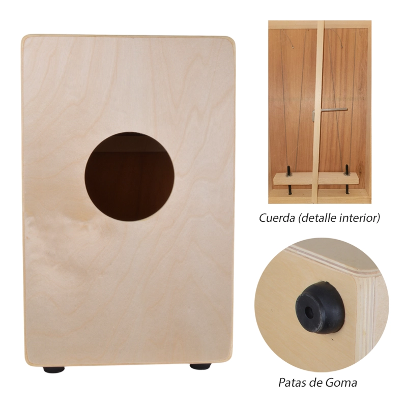CAJON PERUANO CON CUERDAS ALERCE CON FUNDA CPS-4 RMX - 3
