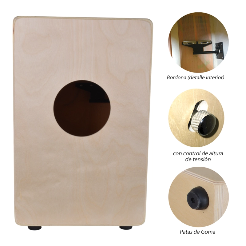 CAJON PERUANO CON BORDONA AJUSTABLE AZUL CON FUNDA CPX-5 RMX - 3