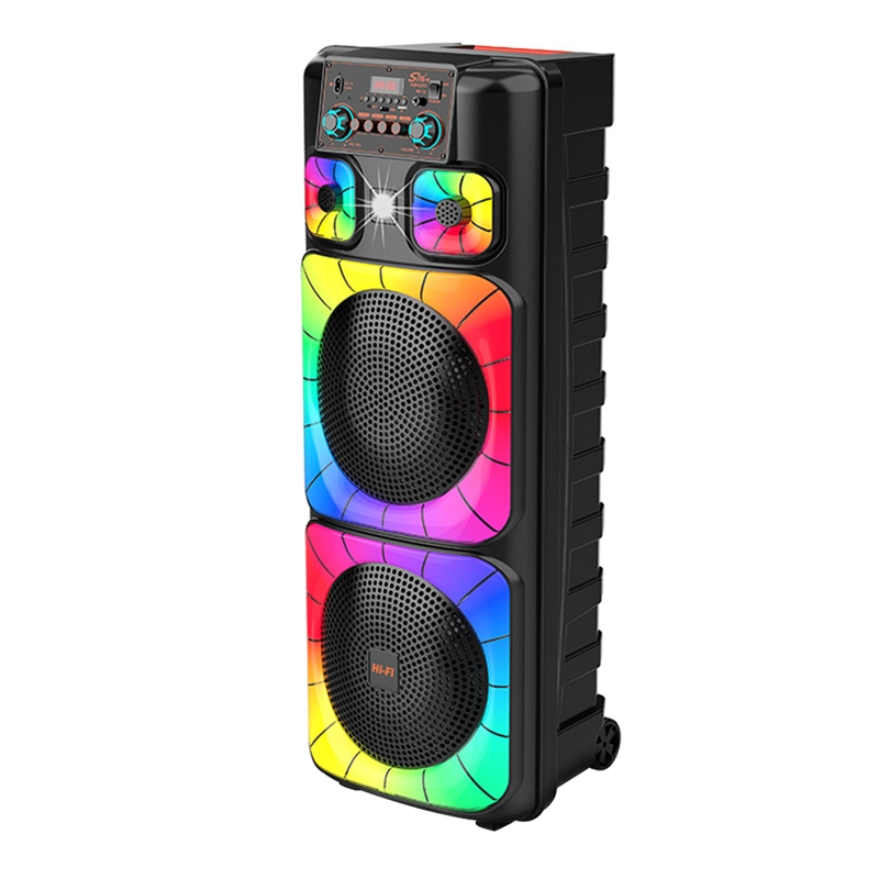 PARLANTE PORTATIL 2X12' BT/MP3/FM/LED MIC SING-E SP-21260 - 1